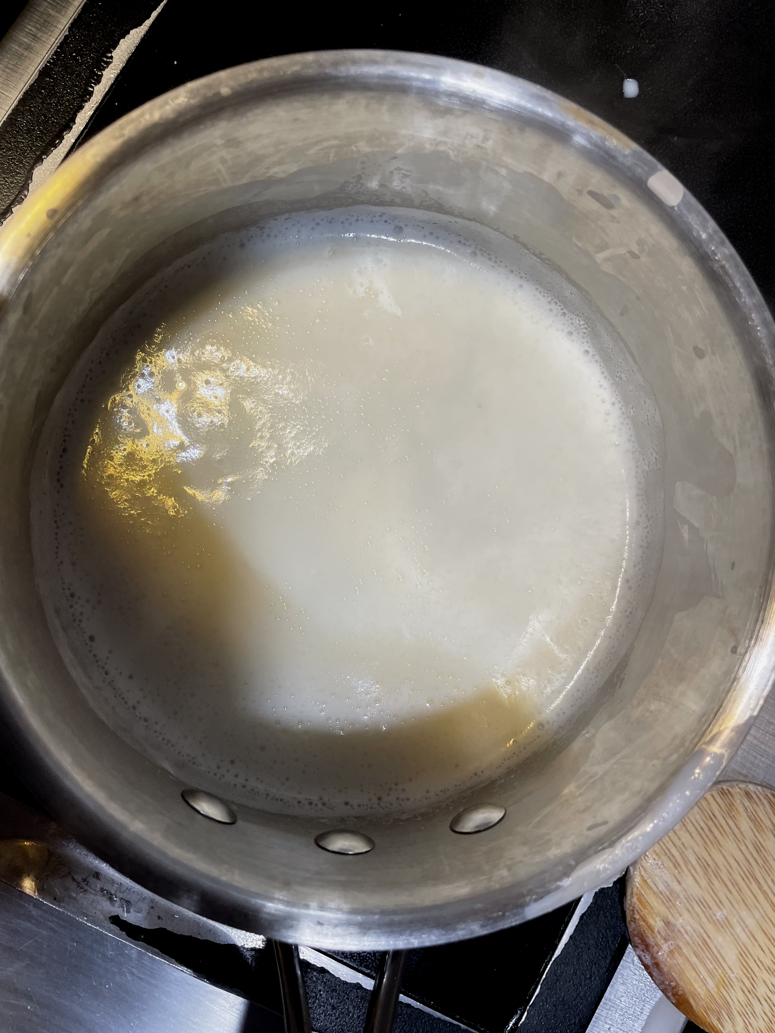simmering milk